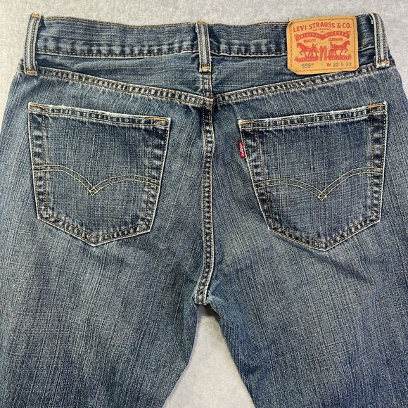 Levi's 559 32x32 Jeans Men Blue Levi relaxed fit straight actual 32x30 - Picture 9 of 13